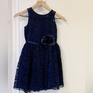 Navy Blue Floral Dress